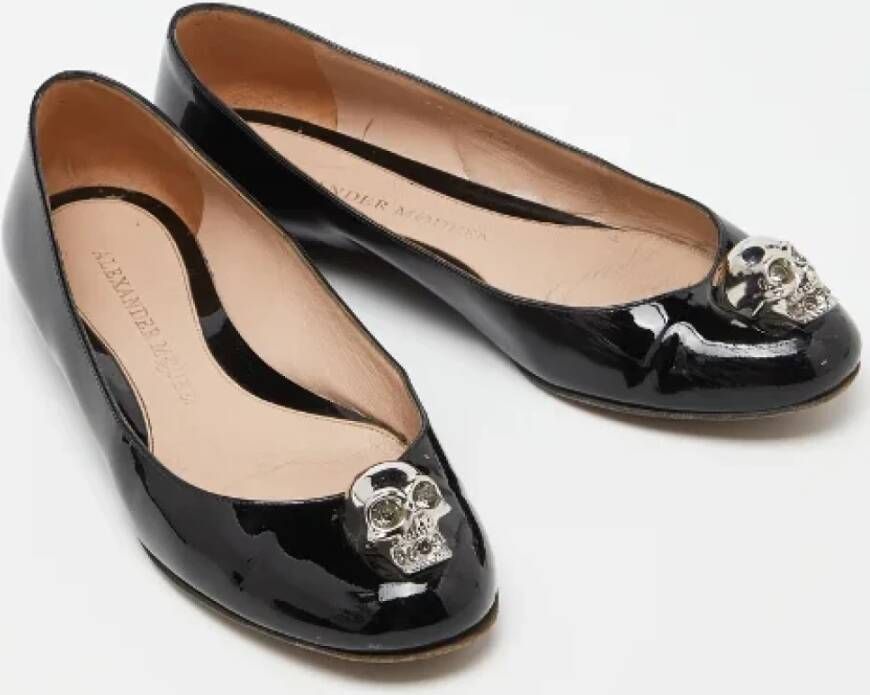 Alexander McQueen Pre-owned Leather flats Black Dames