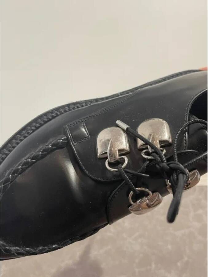 Alexander McQueen Pre-owned Leather flats Black Dames