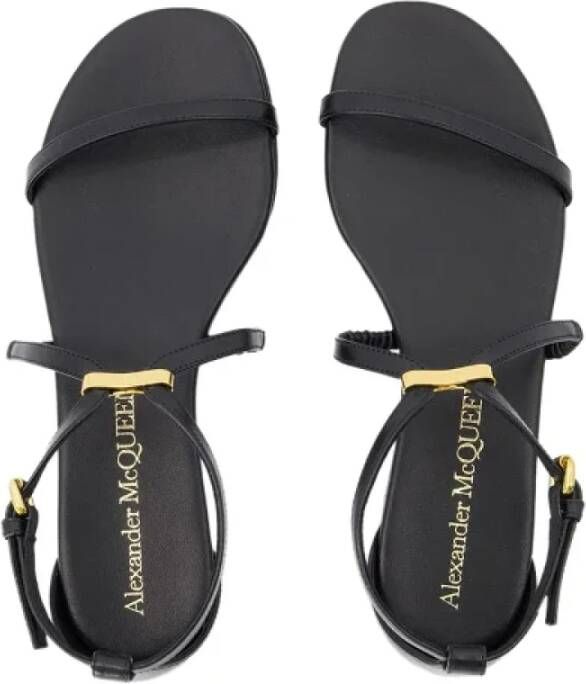 Alexander McQueen Pre-owned Leather flats Black Dames