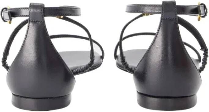 Alexander McQueen Pre-owned Leather flats Black Dames