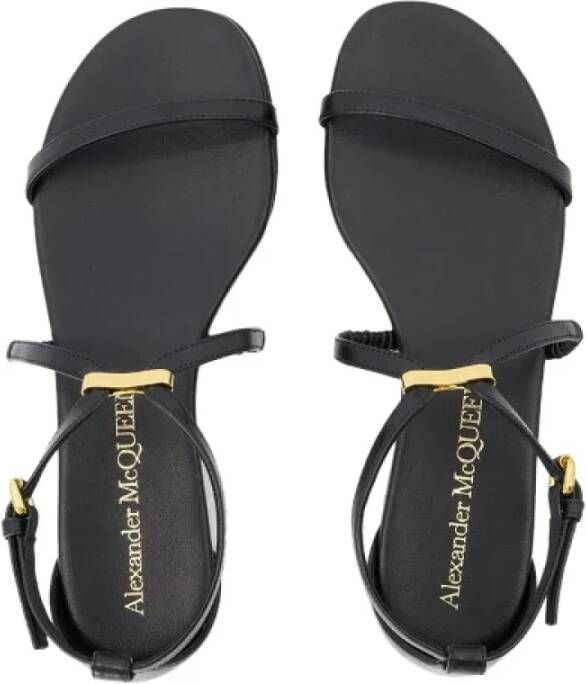 Alexander McQueen Pre-owned Leather flats Black Dames