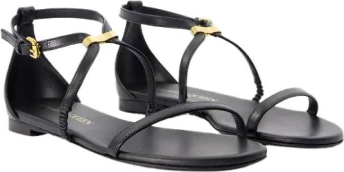 Alexander McQueen Pre-owned Leather flats Black Dames