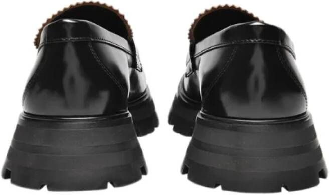 Alexander McQueen Pre-owned Leather flats Black Dames