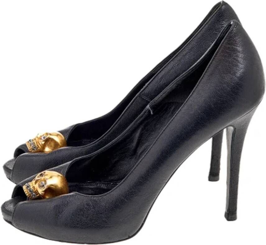 Alexander McQueen Pre-owned Leather heels Black Dames