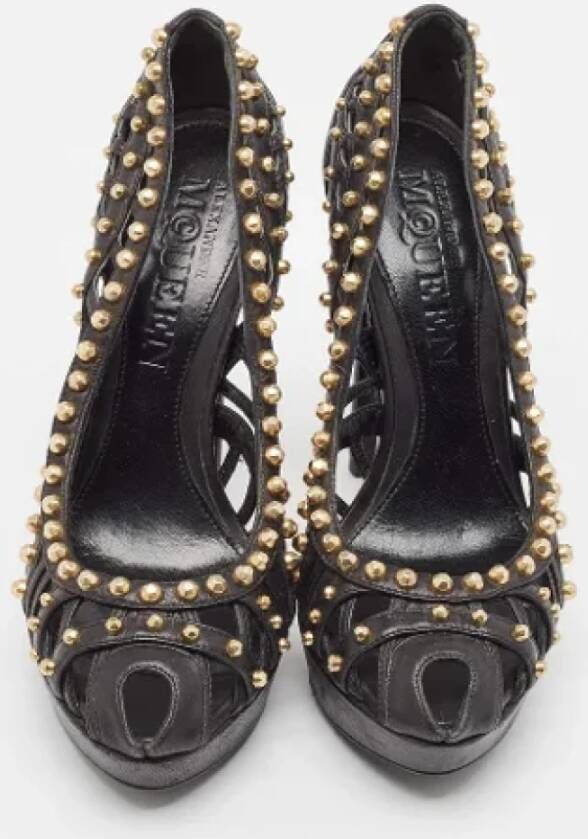 Alexander McQueen Pre-owned Leather heels Black Dames