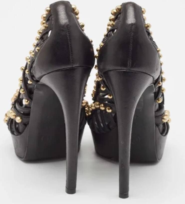 Alexander McQueen Pre-owned Leather heels Black Dames