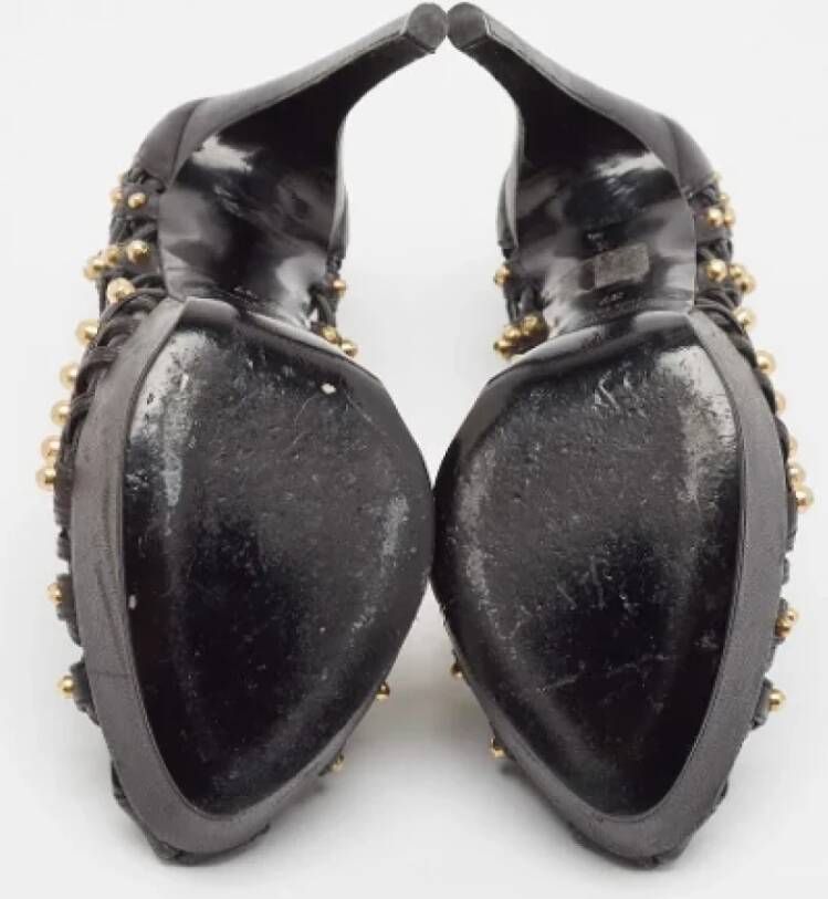 Alexander McQueen Pre-owned Leather heels Black Dames