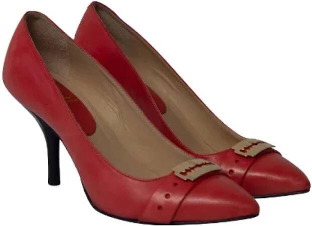 Alexander McQueen Pre-owned Leather heels Red Dames