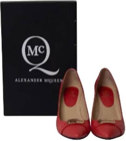 Alexander McQueen Pre-owned Leather heels Red Dames