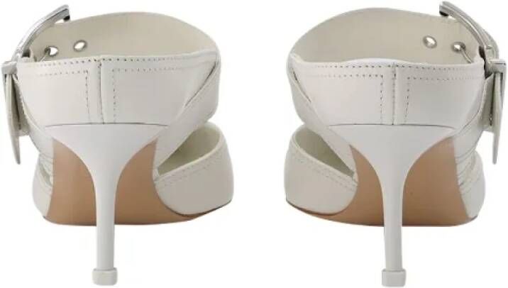 Alexander McQueen Pre-owned Leather mules White Dames