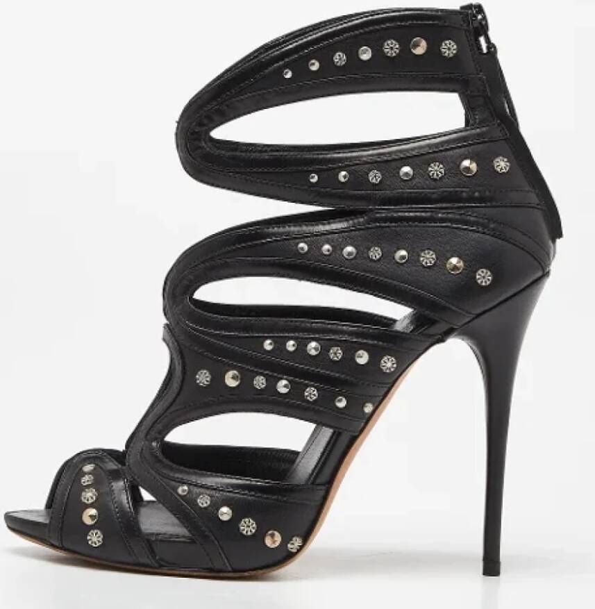 Alexander McQueen Pre-owned Leather sandals Black Dames