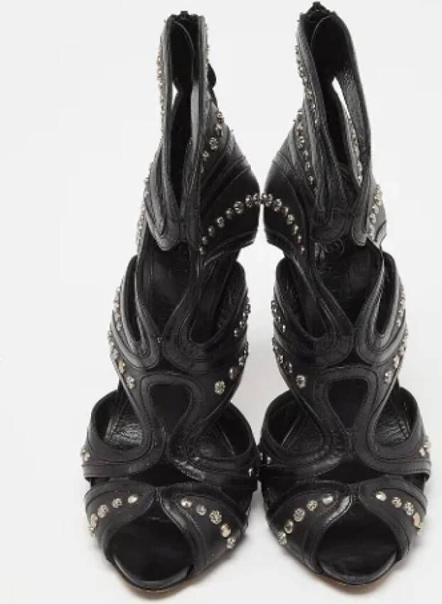 Alexander McQueen Pre-owned Leather sandals Black Dames