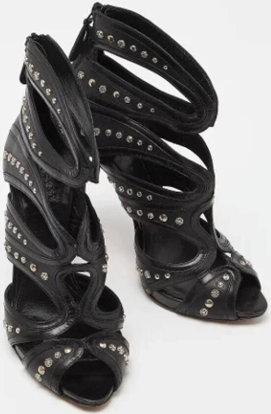 Alexander McQueen Pre-owned Leather sandals Black Dames