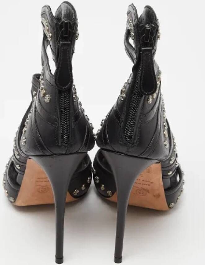 Alexander McQueen Pre-owned Leather sandals Black Dames