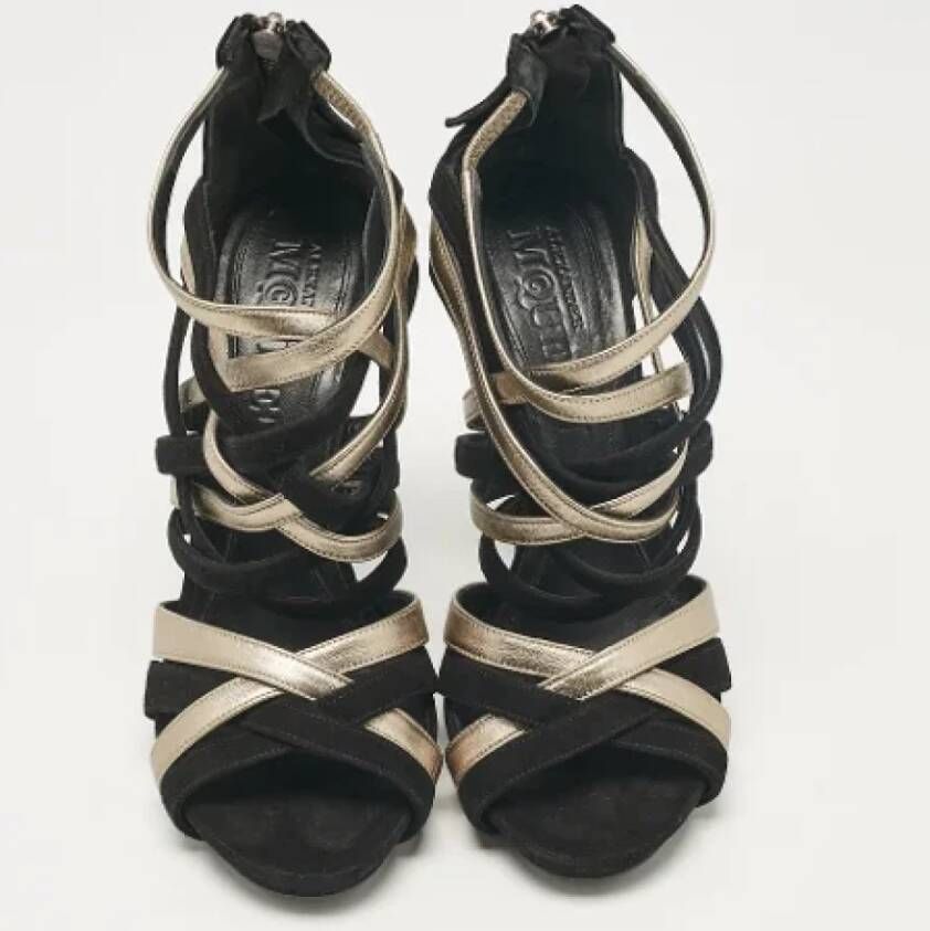 Alexander McQueen Pre-owned Leather sandals Black Dames