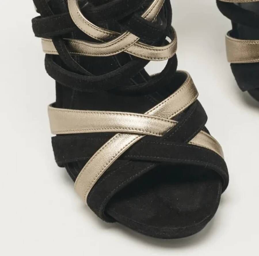 Alexander McQueen Pre-owned Leather sandals Black Dames