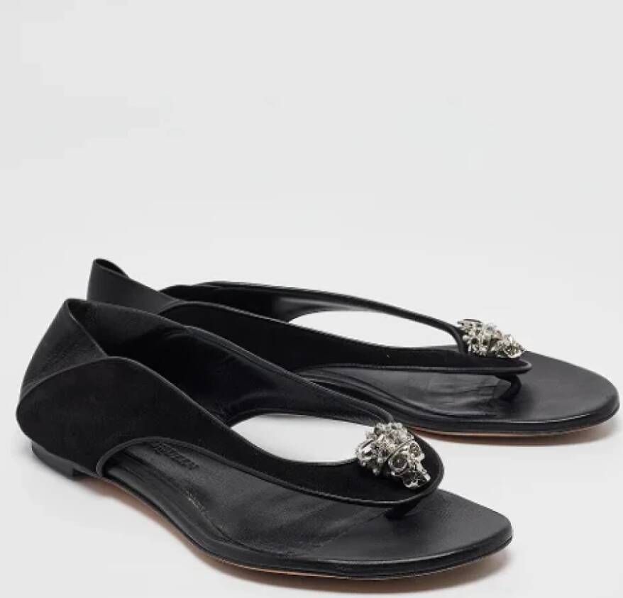 Alexander McQueen Pre-owned Leather sandals Black Dames