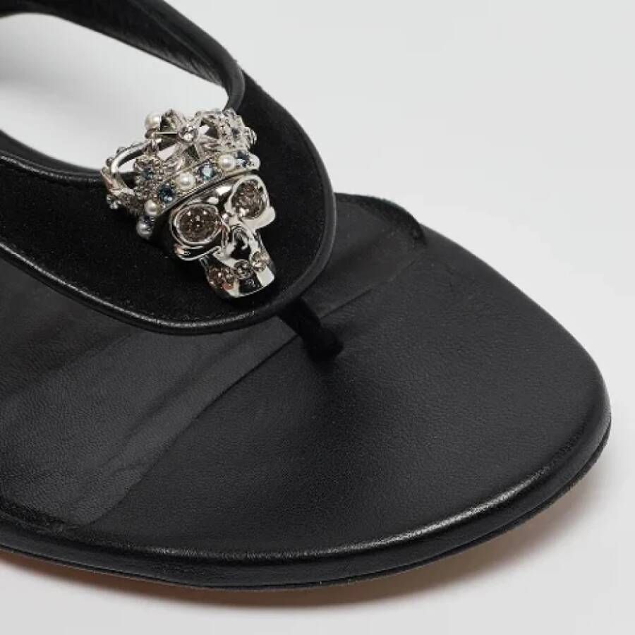 Alexander McQueen Pre-owned Leather sandals Black Dames