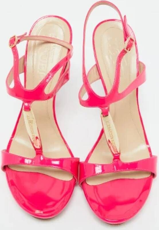 Alexander McQueen Pre-owned Leather sandals Pink Dames