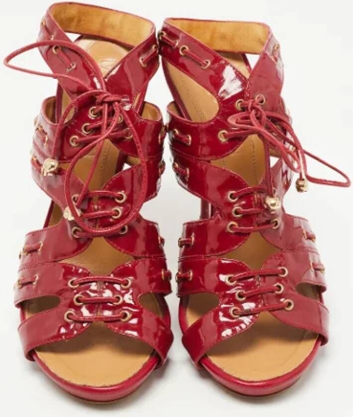 Alexander McQueen Pre-owned Leather sandals Red Dames