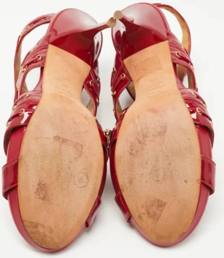 Alexander McQueen Pre-owned Leather sandals Red Dames