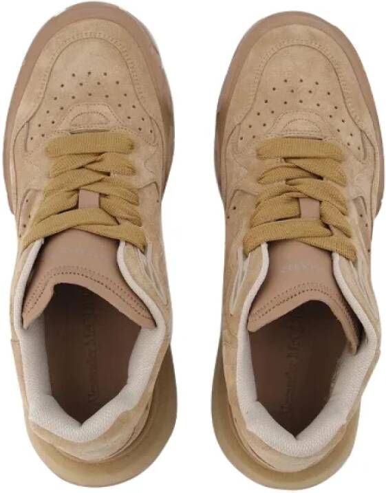 Alexander McQueen Pre-owned Leather sneakers Beige Heren