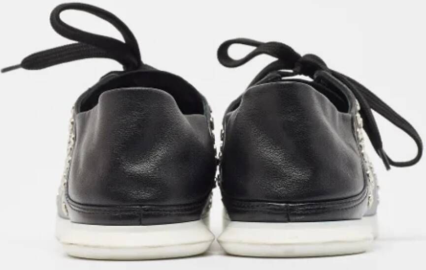 Alexander McQueen Pre-owned Leather sneakers Black Dames