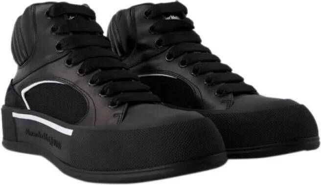 Alexander McQueen Pre-owned Leather sneakers Black Heren