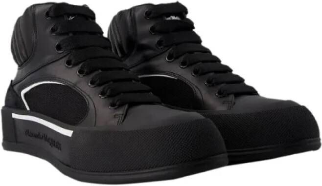 Alexander McQueen Pre-owned Leather sneakers Black Heren