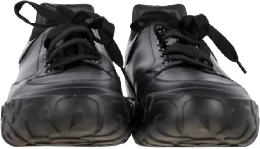 Alexander McQueen Pre-owned Leather sneakers Black Heren