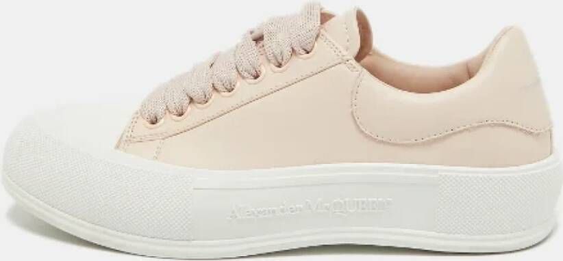 Alexander McQueen Pre-owned Leather sneakers Pink Dames