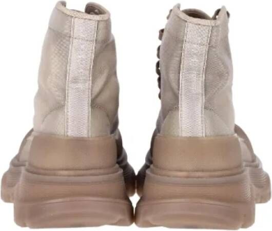 Alexander McQueen Pre-owned Nylon boots Beige Dames