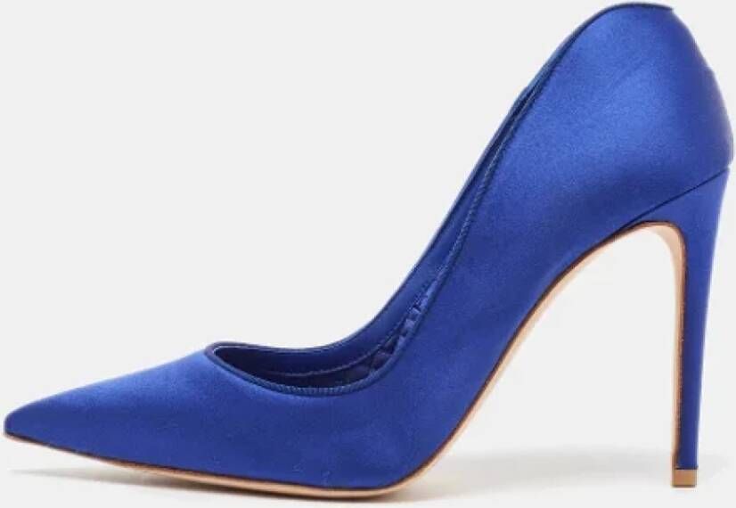 Alexander McQueen Pre-owned Satin heels Blue Dames