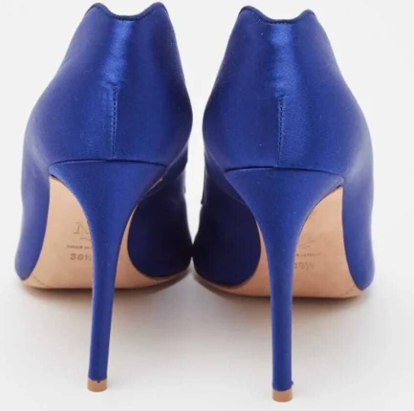 Alexander McQueen Pre-owned Satin heels Blue Dames