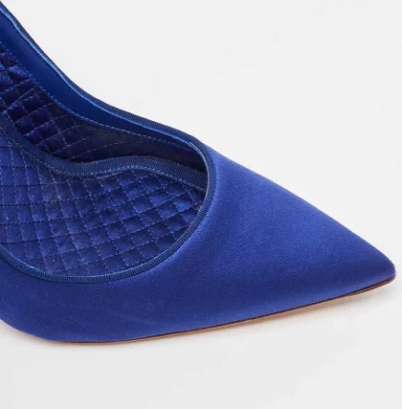 Alexander McQueen Pre-owned Satin heels Blue Dames