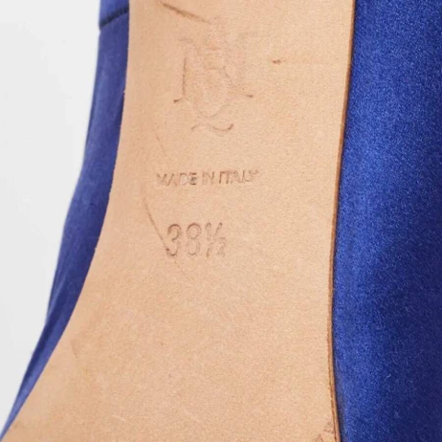 Alexander McQueen Pre-owned Satin heels Blue Dames