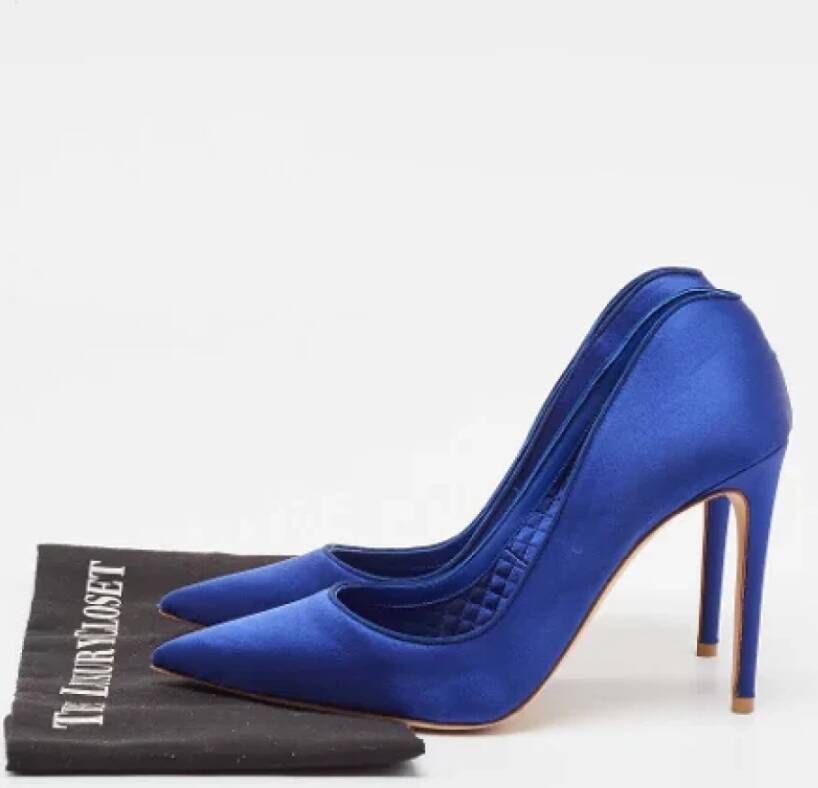 Alexander McQueen Pre-owned Satin heels Blue Dames