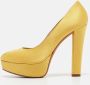 Alexander McQueen Pre-owned Satin heels Yellow Dames - Thumbnail 2