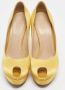 Alexander McQueen Pre-owned Satin heels Yellow Dames - Thumbnail 3