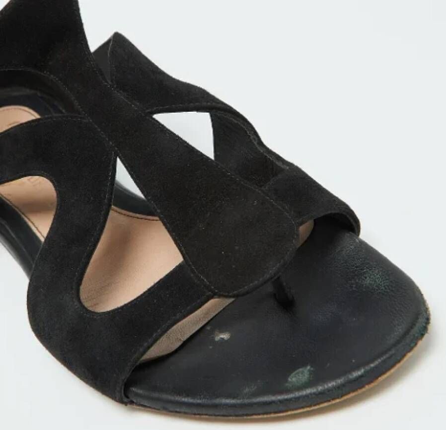 Alexander McQueen Pre-owned Suede flats Black Dames