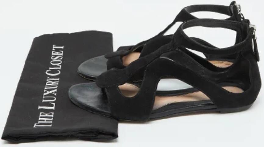 Alexander McQueen Pre-owned Suede flats Black Dames