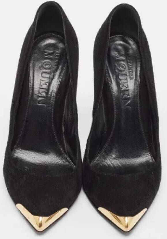 Alexander McQueen Pre-owned Suede heels Black Dames