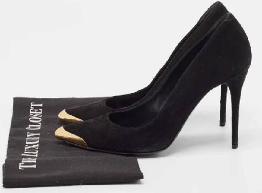 Alexander McQueen Pre-owned Suede heels Black Dames