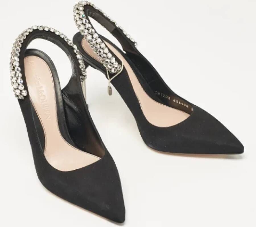 Alexander McQueen Pre-owned Suede heels Black Dames