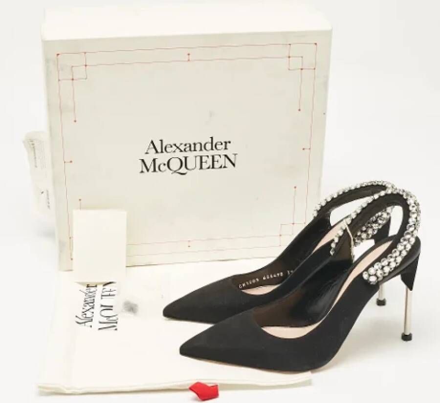 Alexander McQueen Pre-owned Suede heels Black Dames