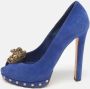 Alexander McQueen Pre-owned Suede heels Blue Dames - Thumbnail 2