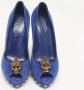 Alexander McQueen Pre-owned Suede heels Blue Dames - Thumbnail 3