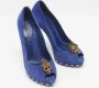 Alexander McQueen Pre-owned Suede heels Blue Dames - Thumbnail 4