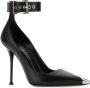 Alexander mcqueen Zwarte Leren Stiletto Pumps met Metalen Neuskap Zwart Dames - Thumbnail 6