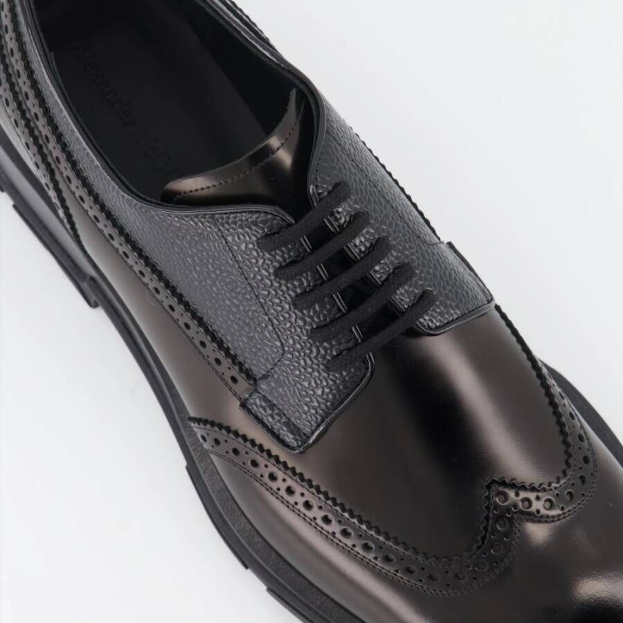 alexander mcqueen Punk Derbies Leren Veterschoenen Black Heren